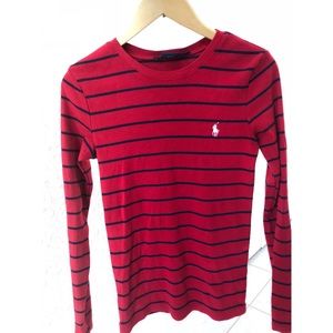 Ralph Lauren Sweater Red & Navy Blue Stripe
